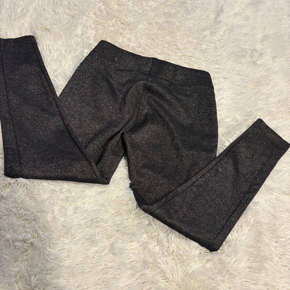 LOFT PETITES Silver Metallic Dress Stretch pull on Pants Skinny Legging MP - Picture 7 of 9